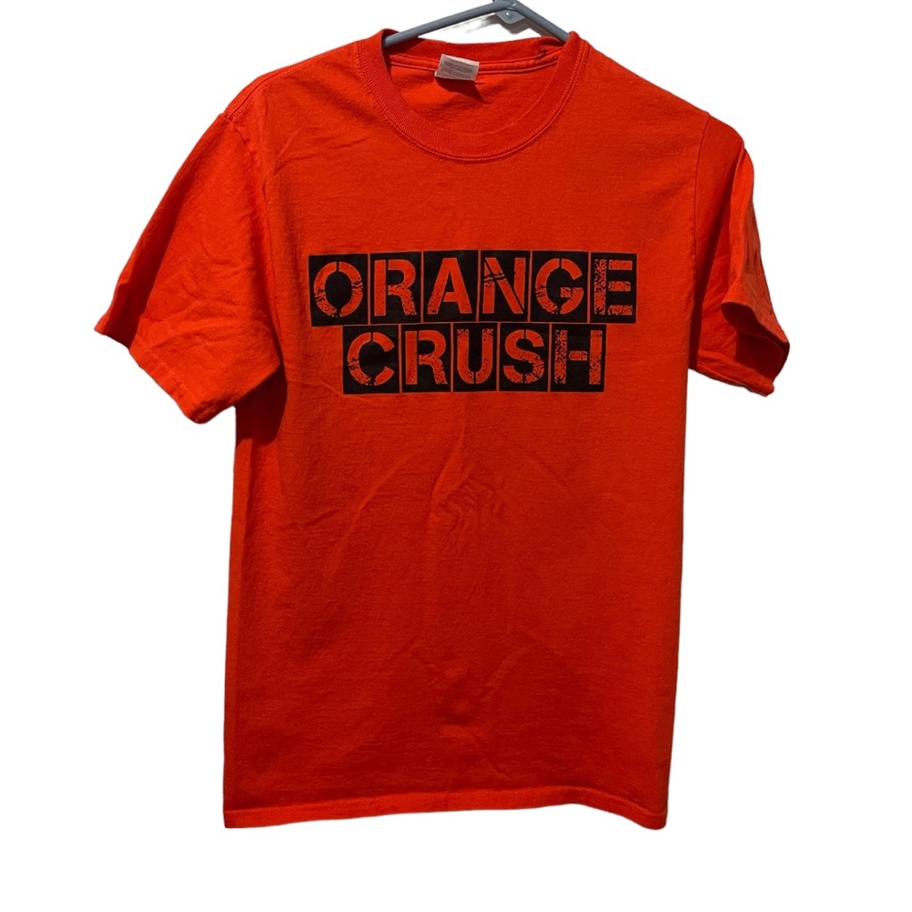 Port & Company Shirt Men Small Orange Crush Cotton Subaru Lightweight Casual Tee